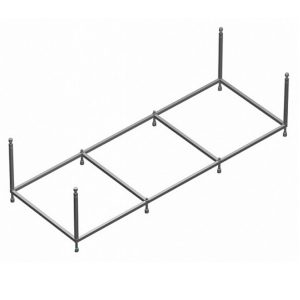 Каркас Santek Санторини 160х70 со слив-переливом и креплениями 1.WH30.2.496