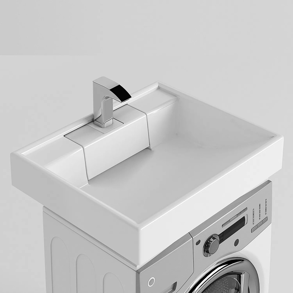 Раковина под стиральную машину Aquaton Рейн 60 Белый глянцевый 1A72103KRW010 Раковина под стиральную машину Aquaton Рейн 60 Белый глянцевый 1A72103KRW010 — изображение 3