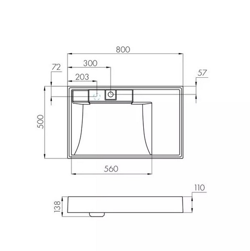 Раковина под стиральную машину Aquaton Рейн 80 Графит 1A72113KRW210 Раковина под стиральную машину Aquaton Рейн 80 Графит 1A72113KRW210 — изображение 4