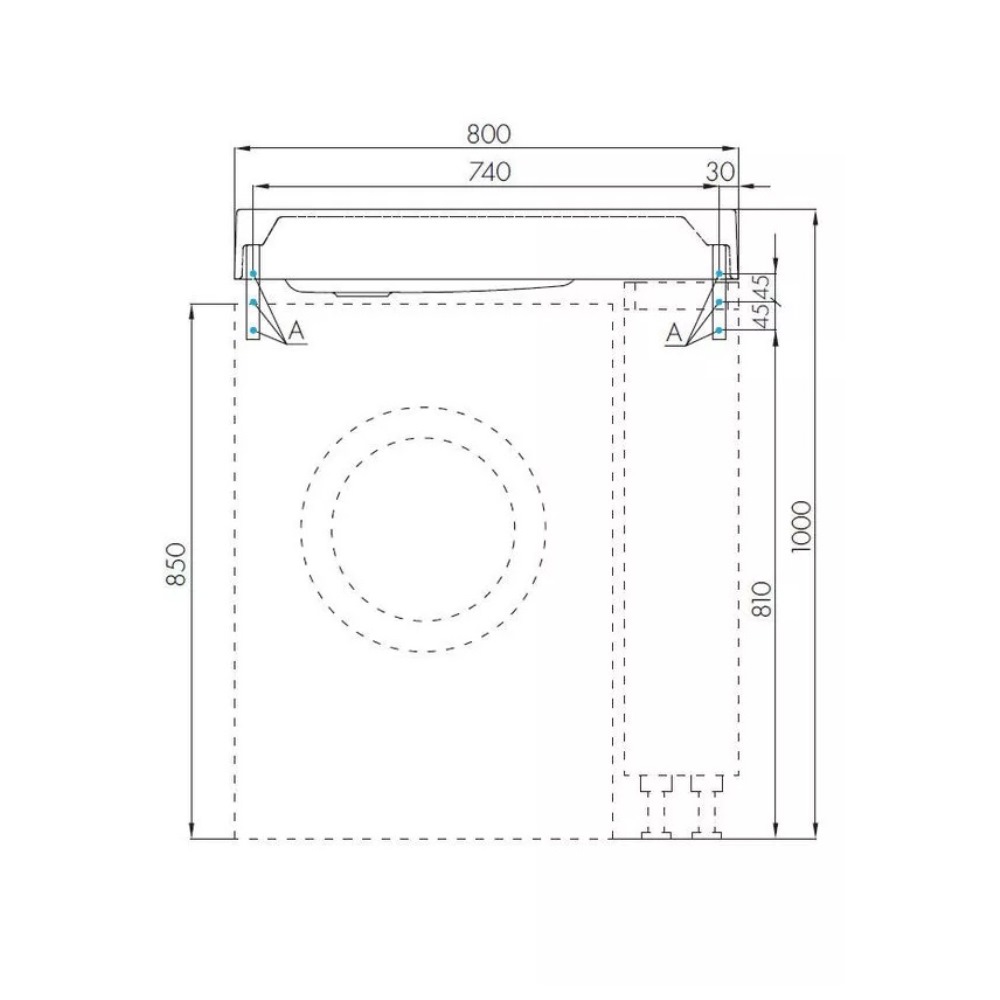 Раковина под стиральную машину Aquaton Рейн 80 Графит 1A72113KRW210 Раковина под стиральную машину Aquaton Рейн 80 Графит 1A72113KRW210 — изображение 5