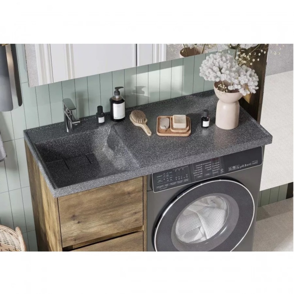 Раковина под стиральную машину Aquaton Лондри 105 левая Графит 1A72833KLH21L Раковина под стиральную машину Aquaton Лондри 105 левая Графит 1A72833KLH21L — изображение 3
