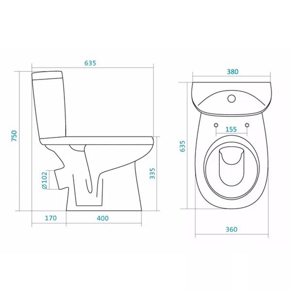 Унитаз-компакт Santek Анимо Белый глянцевый 1WH110032 Унитаз-компакт Santek Анимо Белый глянцевый 1WH110032 — изображение 5