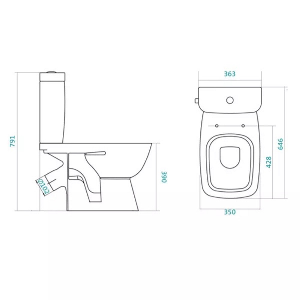 Унитаз-компакт Santek Нео Лайт Белый глянцевый 1WH302409 Унитаз-компакт Santek Нео Лайт Белый глянцевый 1WH302409 — изображение 2