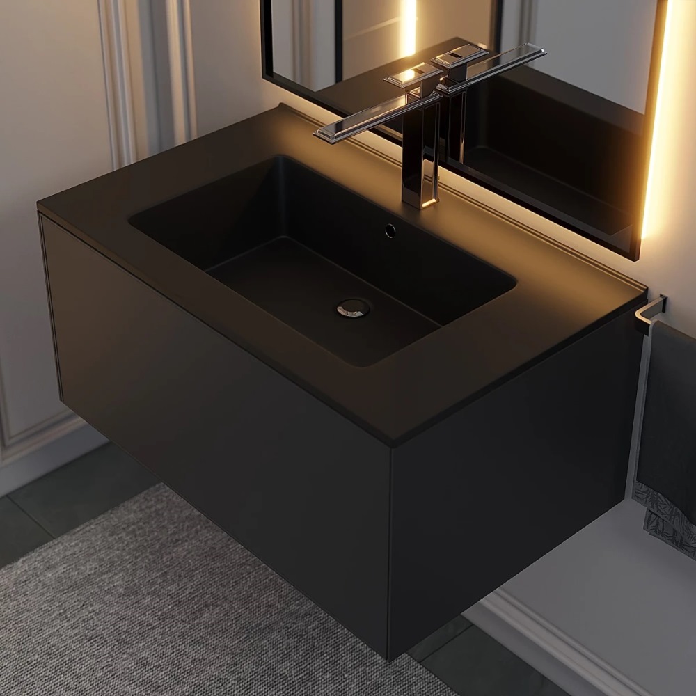 Раковина на мебель Uperwood Parma Quartz 76,5 Уголь 291003004 Раковина на мебель Uperwood Parma Quartz 76,5 Уголь 291003004 — изображение 3