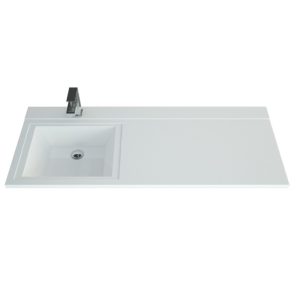 Раковина над стиральной машиной Uperwood Cosmos 120 левая Белый глянцевый 291020411