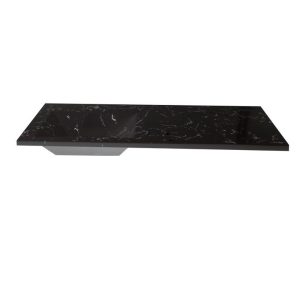 Раковина над стиральной машиной Uperwood Марсал 120 левая Черный мрамор 291120412