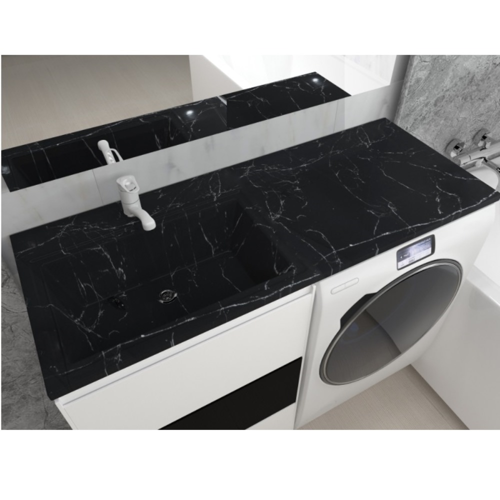 Раковина над стиральной машиной Uperwood Марсал 120 левая Черный мрамор 291120412 Раковина над стиральной машиной Uperwood Марсал 120 левая Черный мрамор 291120412 — изображение 2