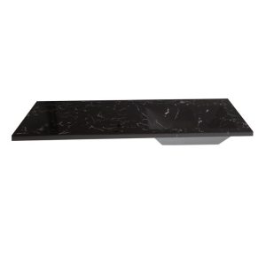 Раковина над стиральной машиной Uperwood Марсал 120 правая Черный мрамор 291120413