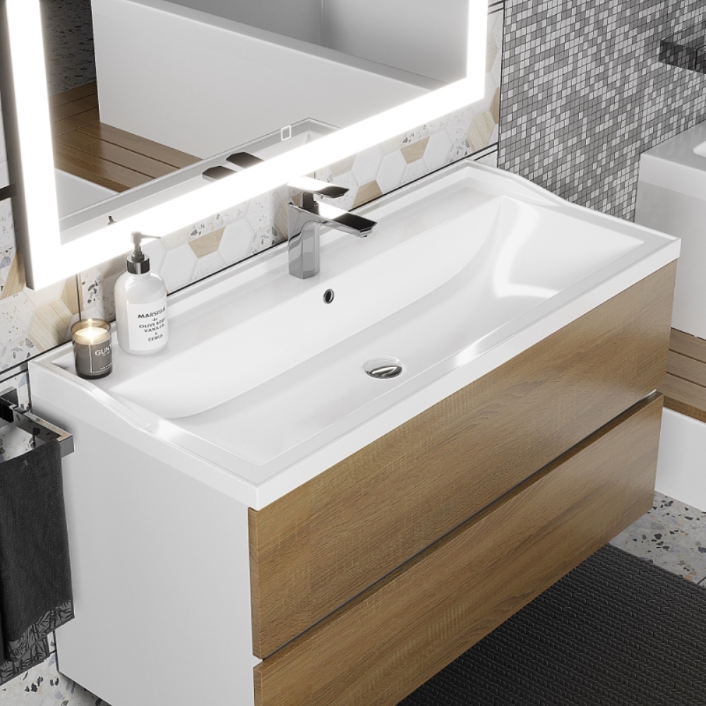 Раковина на мебель Uperwood Family 100 Белый глянцевый 293020631 Раковина на мебель Uperwood Family 100 Белый глянцевый 293020631 — изображение 2