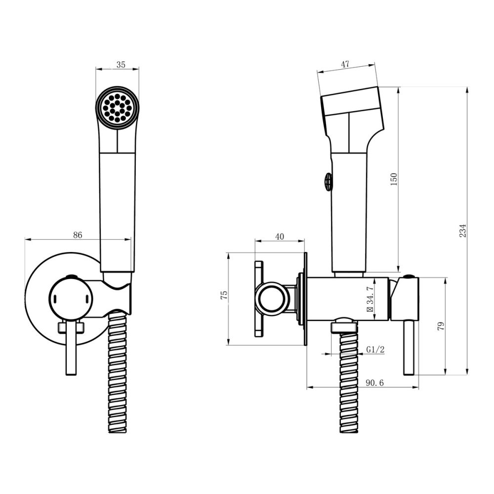 Душ гигиенический Grossman Solis Золото матовое 502.K35.07.320 Душ гигиенический Grossman Solis Золото матовое 502.K35.07.320 — изображение 4