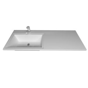 Раковина под стиральную машину Grossman Марсал 120 левая + кронштейн Белый глянцевый 5217121