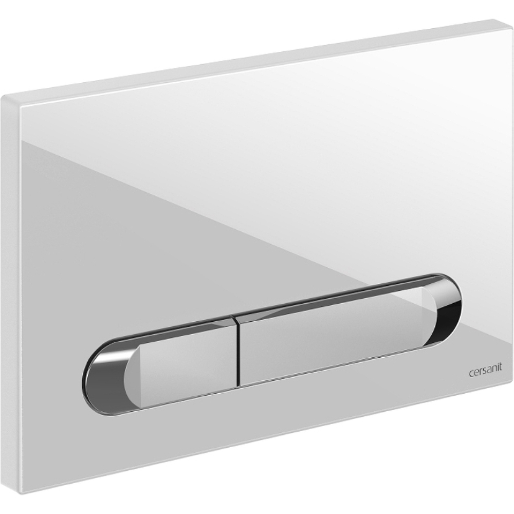 Клавиша смыва Cersanit Estetica пластик Белый / Хром 64111 Клавиша смыва Cersanit Estetica пластик Белый / Хром 64111 — изображение 2