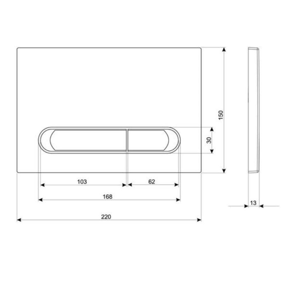 Клавиша смыва Cersanit Estetica пластик Белый / Хром 64111 Клавиша смыва Cersanit Estetica пластик Белый / Хром 64111 — изображение 3