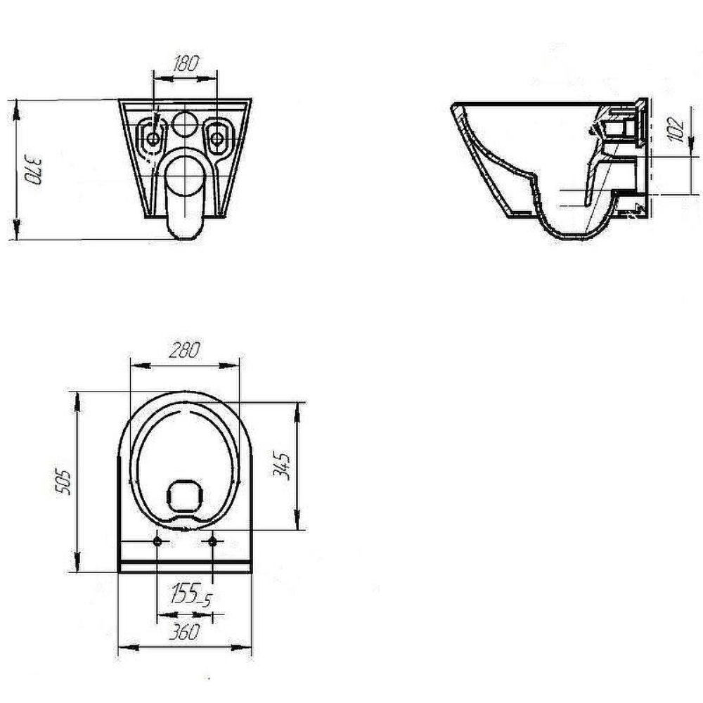 Унитаз подвесной Cersanit City Smart Clean с сиденьем дюропласт микролифт Белый глянцевый 64822 Унитаз подвесной Cersanit City Smart Clean с сиденьем дюропласт микролифт Белый глянцевый 64822 — изображение 5
