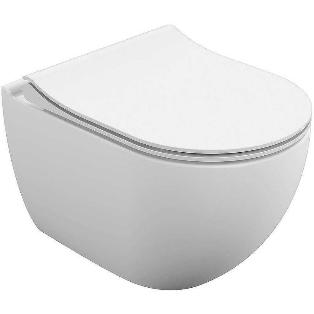 Унитаз подвесной Cersanit Brasko Smart Clean с сиденьем дюропласт микролифт Белый глянцевый 64824 Унитаз подвесной Cersanit Brasko Smart Clean с сиденьем дюропласт микролифт Белый глянцевый 64824