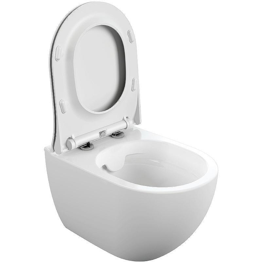 Унитаз подвесной Cersanit Brasko Smart Clean с сиденьем дюропласт микролифт Белый глянцевый 64824 Унитаз подвесной Cersanit Brasko Smart Clean с сиденьем дюропласт микролифт Белый глянцевый 64824 — изображение 3