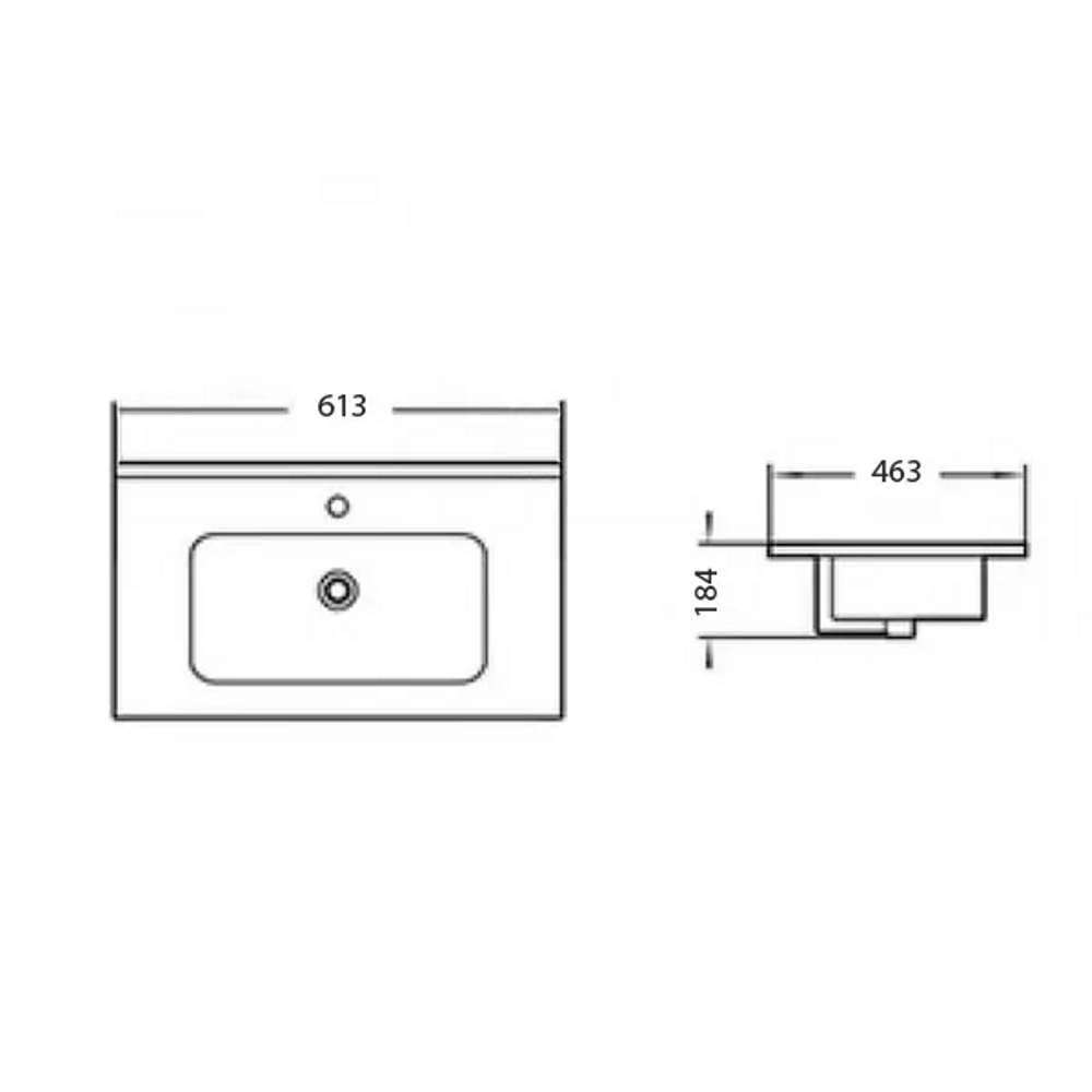 Раковина встраиваемая Comforty 61,3 Белый глянцевый 9494-60 Раковина встраиваемая Comforty 61,3 Белый глянцевый 9494-60 — изображение 2