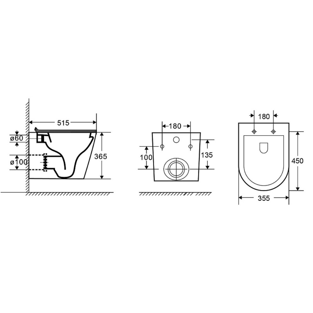 Унитаз подвесной Azario Teramo Белый глянцевый AZ-0053-UQ Унитаз подвесной Azario Teramo Белый глянцевый AZ-0053-UQ — изображение 5