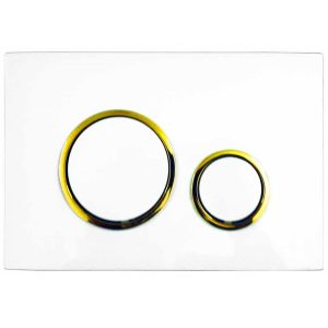 Клавиша смыва Azario AZ-8200  Белый / Золото AZ-8200-0046