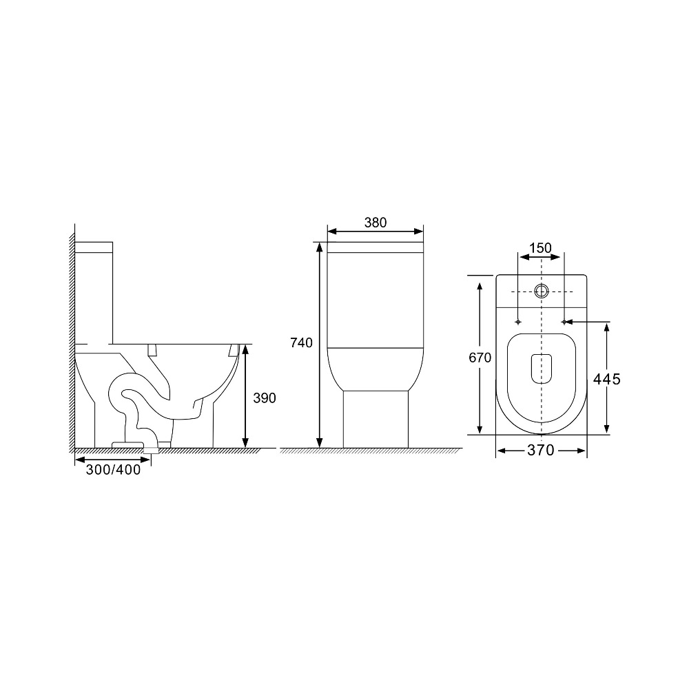 Унитаз-моноблок Comforty Белый глянцевый CF41083OP Унитаз-моноблок Comforty Белый глянцевый CF41083OP — изображение 5