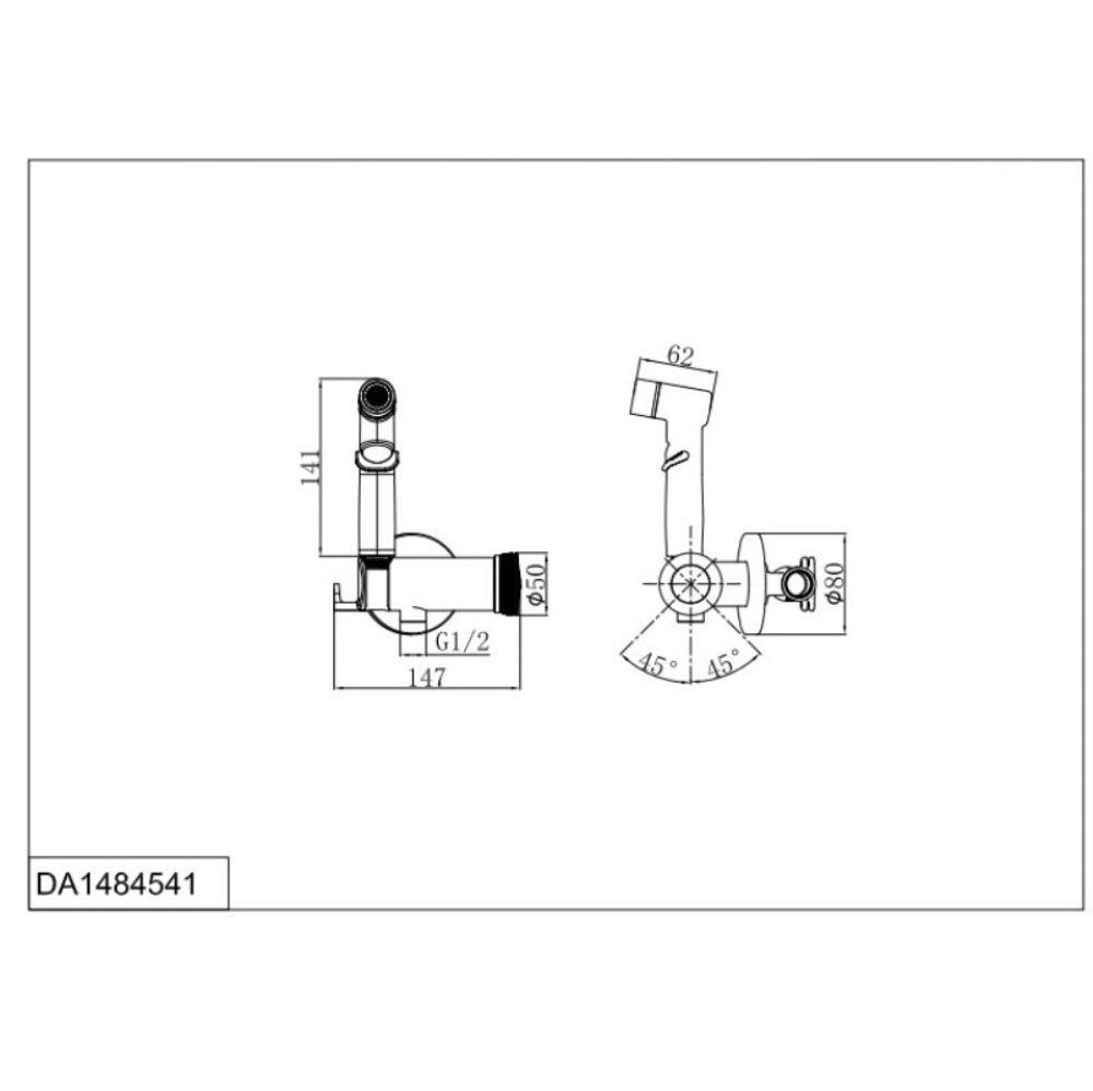 Душ гигиенический D&K Bayern Alfeld Хром глянцевый DA1484541 Душ гигиенический D&K Bayern Alfeld Хром глянцевый DA1484541 — изображение 2