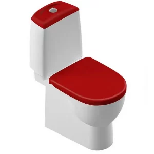Унитаз-компакт Sanita Luxe Best с красным сиденьем Soft Close