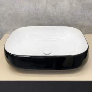 Раковина накладная Comforty 7810 42х54 Белый / Черный 4148149