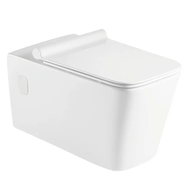 Унитаз подвесной Azario Quadro + с сиденьем Белый AZ-003 Унитаз подвесной Azario Quadro + с сиденьем Белый AZ-003