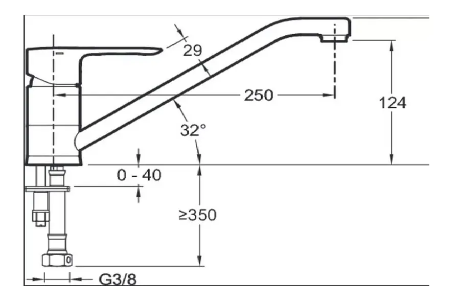 Смеситель для кухни Jacob Delafon July E16084-4-CP Смеситель для кухни Jacob Delafon July E16084-4-CP — изображение 2