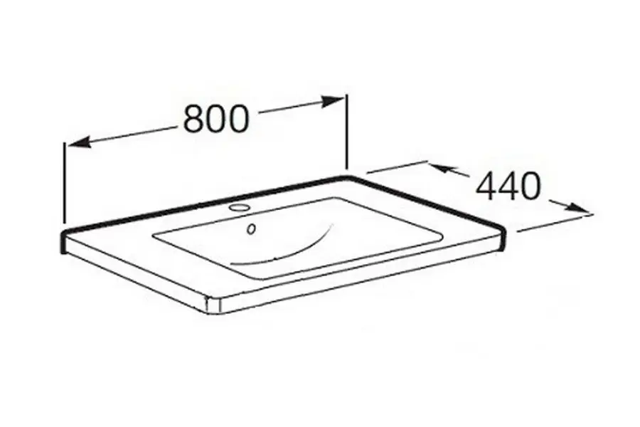 Раковина мебельная Roca The Gap 80х44 Раковина мебельная Roca The Gap 80х44 — изображение 2