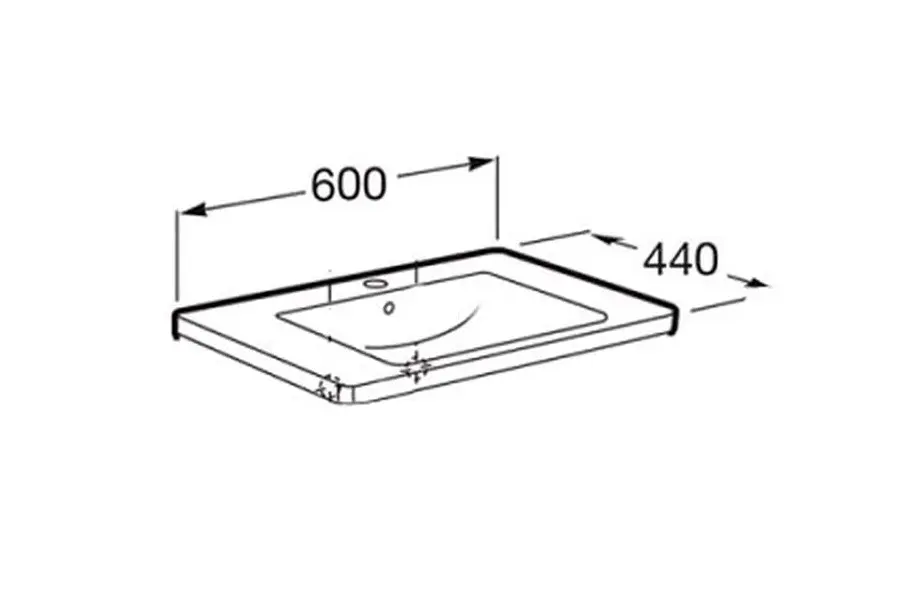 Раковина мебельная Roca The Gap 60х44 Раковина мебельная Roca The Gap 60х44 — изображение 2