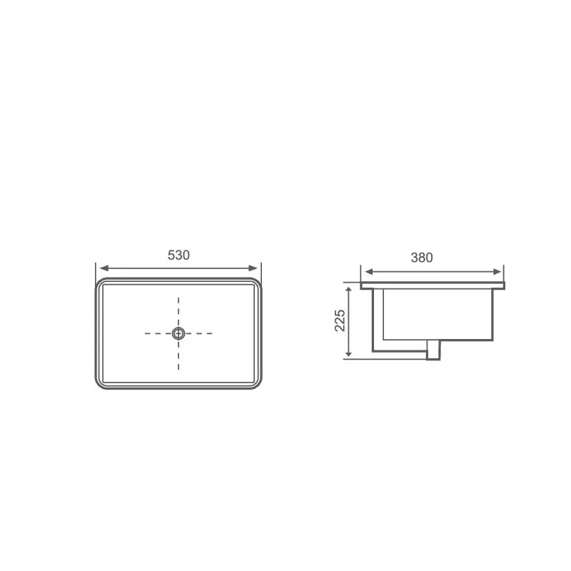 Раковина встраиваемая Aquatek AQ 53х38 Белый AQ10491-00 Раковина встраиваемая Aquatek AQ 53х38 Белый AQ10491-00 — изображение 2