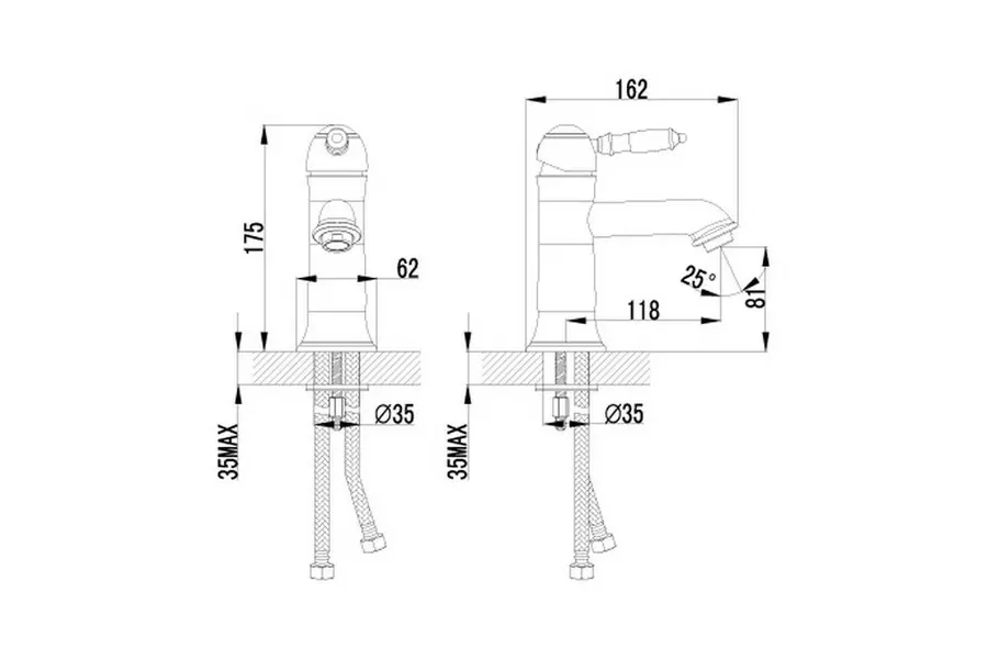Смеситель для раковины Lemark Villa Бронза LM4806B Смеситель для раковины Lemark Villa Бронза LM4806B — изображение 2
