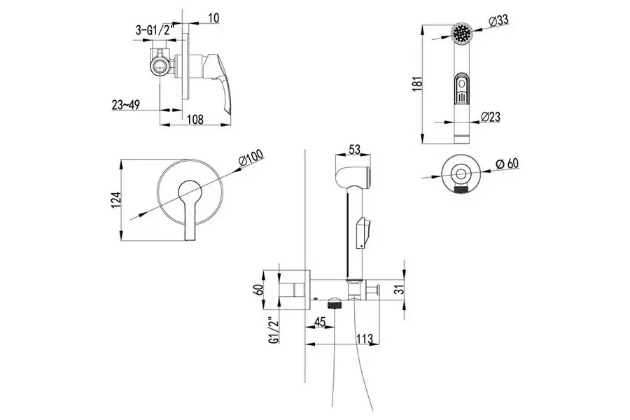 Душ гигиенический Lemark Plus Strike со смесителем LM1119C Душ гигиенический Lemark Plus Strike со смесителем LM1119C — изображение 2