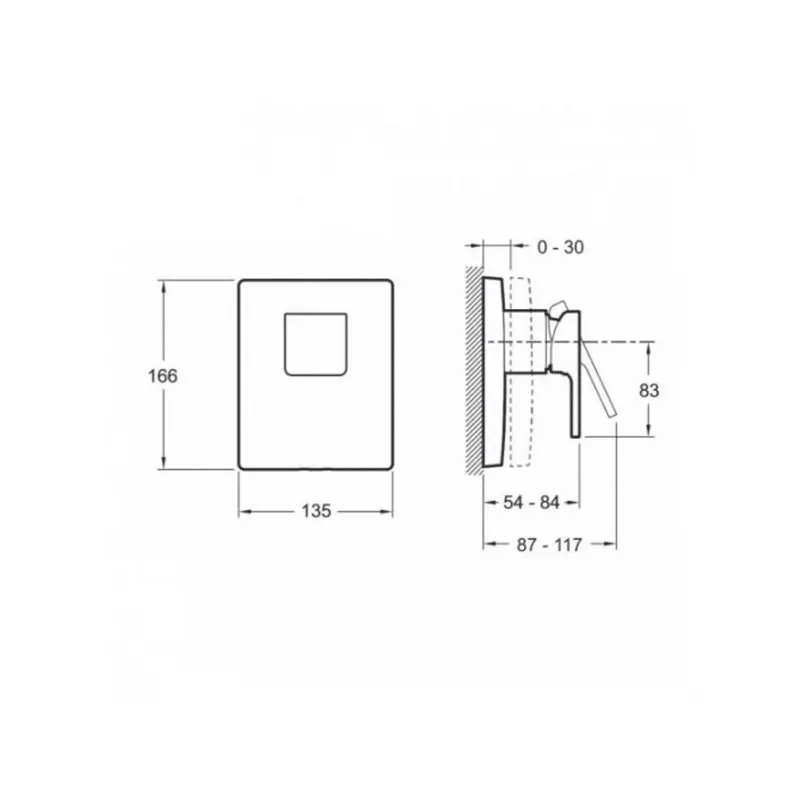 Смеситель встраиваемый Jacob Delafon Strayt E45371-CP Смеситель встраиваемый Jacob Delafon Strayt E45371-CP — изображение 2