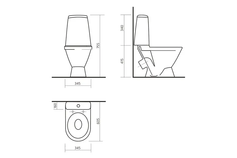 Унитаз-компакт Sanita Леда Эконом с сиденьем Унитаз-компакт Sanita Леда Эконом с сиденьем — изображение 2