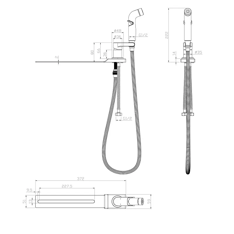 Душ гигиенический Lemark Solo LM7170CW на унитаз Хром / Белый Душ гигиенический Lemark Solo LM7170CW на унитаз Хром / Белый — изображение 2