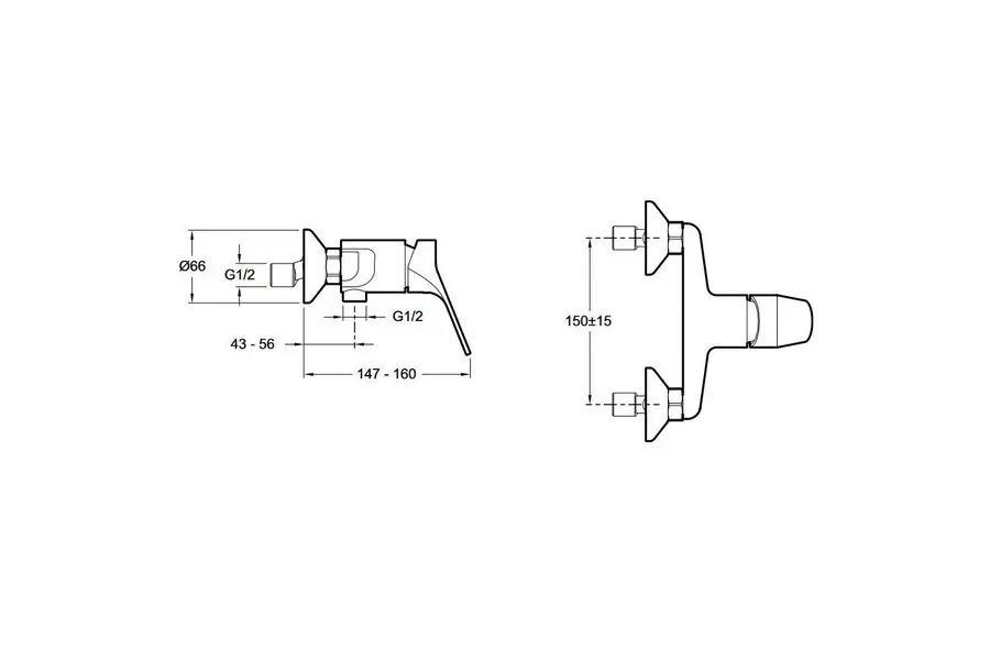 Смеситель для душа Jacob Delafon Brive E75765-CP Смеситель для душа Jacob Delafon Brive E75765-CP — изображение 2