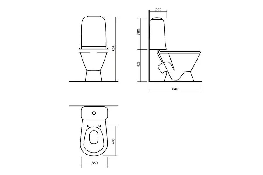 Унитаз-компакт Sanita Самарский Эконом с сиденьем Унитаз-компакт Sanita Самарский Эконом с сиденьем — изображение 2
