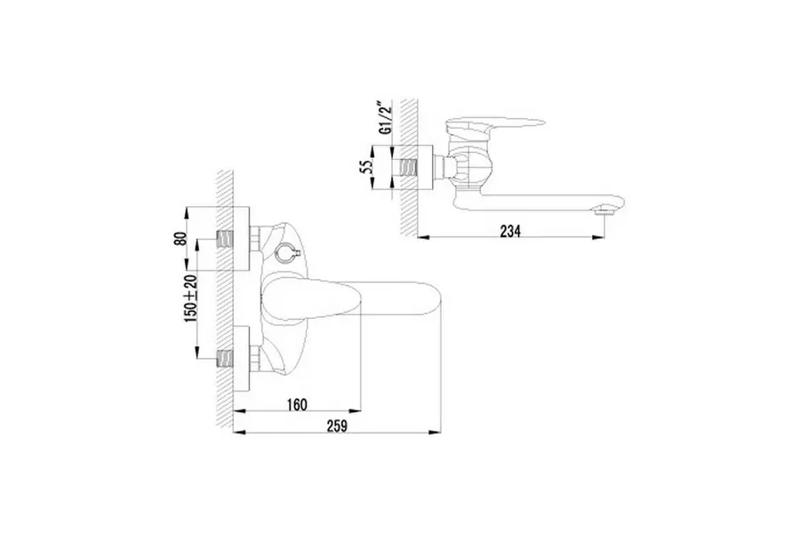 Смеситель для ванны Lemark Status Хром LM4414C Смеситель для ванны Lemark Status Хром LM4414C — изображение 2