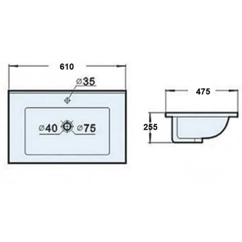 Раковина мебельная Comforty Overbuild 61х47,5 Белый глянцевый 4139755 Раковина мебельная Comforty Overbuild 61х47,5 Белый глянцевый 4139755 — изображение 3