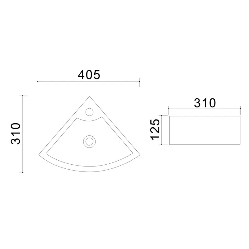 Раковина угловая Azario AZ 31х31 Белый AZ-4299 Раковина угловая Azario AZ 31х31 Белый AZ-4299 — изображение 3
