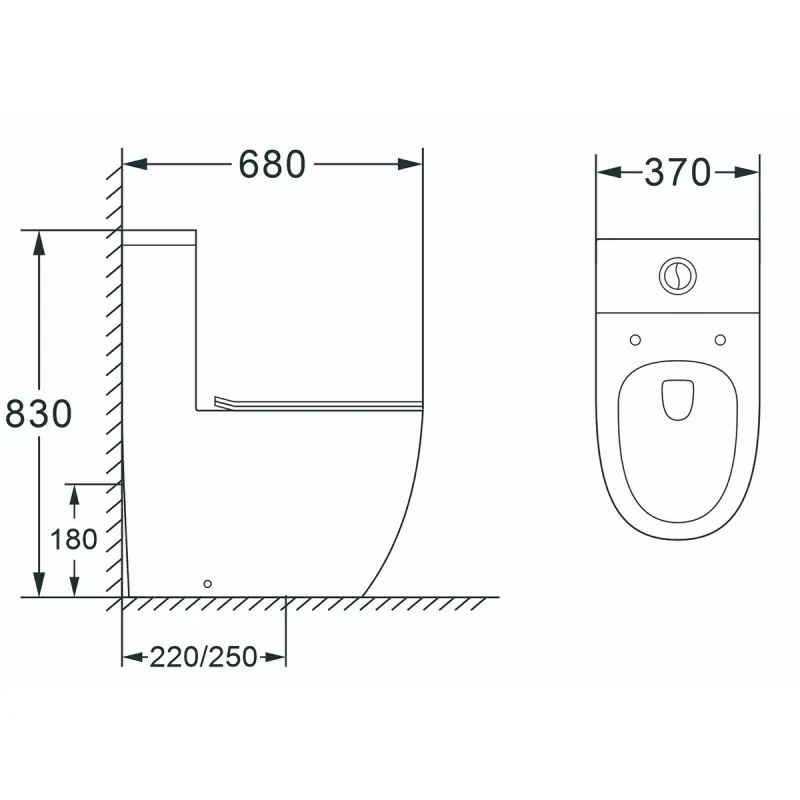 Унитаз-компакт Azario Morano Черный матовый AZ-1001MB Унитаз-компакт Azario Morano Черный матовый AZ-1001MB — изображение 3