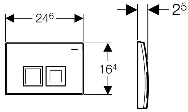 Клавиша смыва Geberit Delta 50, белый Клавиша смыва Geberit Delta 50, белый — изображение 2