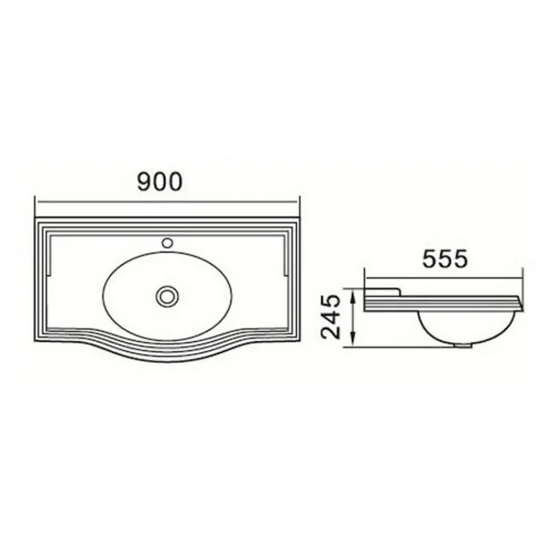Раковина мебельная Comforty Overbuild 90х55,5 Белый глянцевый 3120265 Раковина мебельная Comforty Overbuild 90х55,5 Белый глянцевый 3120265 — изображение 3