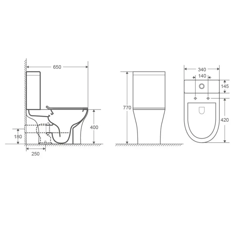 Унитаз-компакт Azario Fretta Round Белый AZ-1217 + AZ-1216-G Унитаз-компакт Azario Fretta Round Белый AZ-1217 + AZ-1216-G — изображение 3