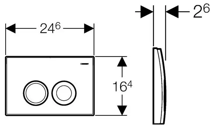 Клавиша смыва Geberit Delta 21, белый Клавиша смыва Geberit Delta 21, белый — изображение 2