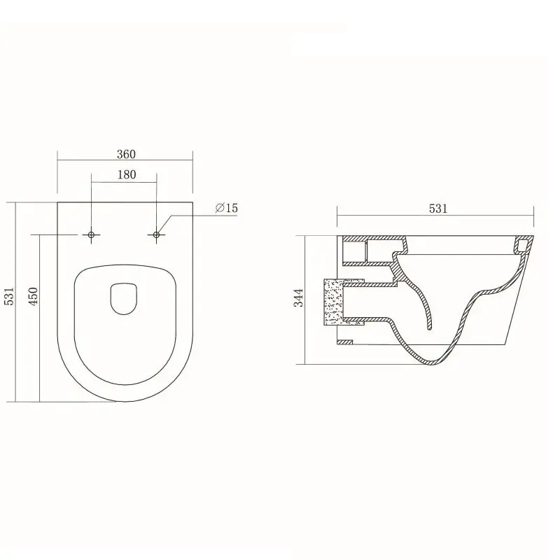 Унитаз подвесной Aquatek Оберон с крышкой-сиденье Белый AQ1363W-00 Унитаз подвесной Aquatek Оберон с крышкой-сиденье Белый AQ1363W-00 — изображение 4