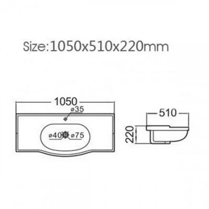 Раковина мебельная Comforty Overbuild 105х51 Белый глянцевый 3130592 Раковина мебельная Comforty Overbuild 105х51 Белый глянцевый 3130592 — изображение 4