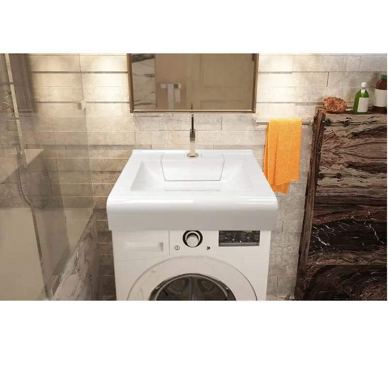 Раковина на стиральную машину Azario Mario 60х50,5 Белый CS00078506 Раковина на стиральную машину Azario Mario 60х50,5 Белый CS00078506 — изображение 4